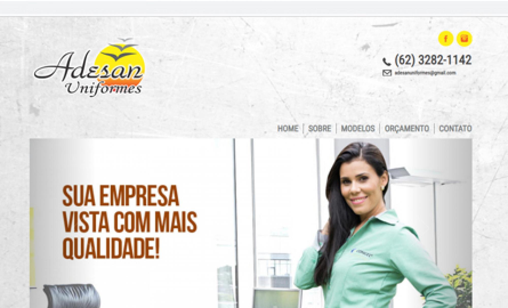 Desenvolvimento de Site Adesan Uniformes - AsWeb