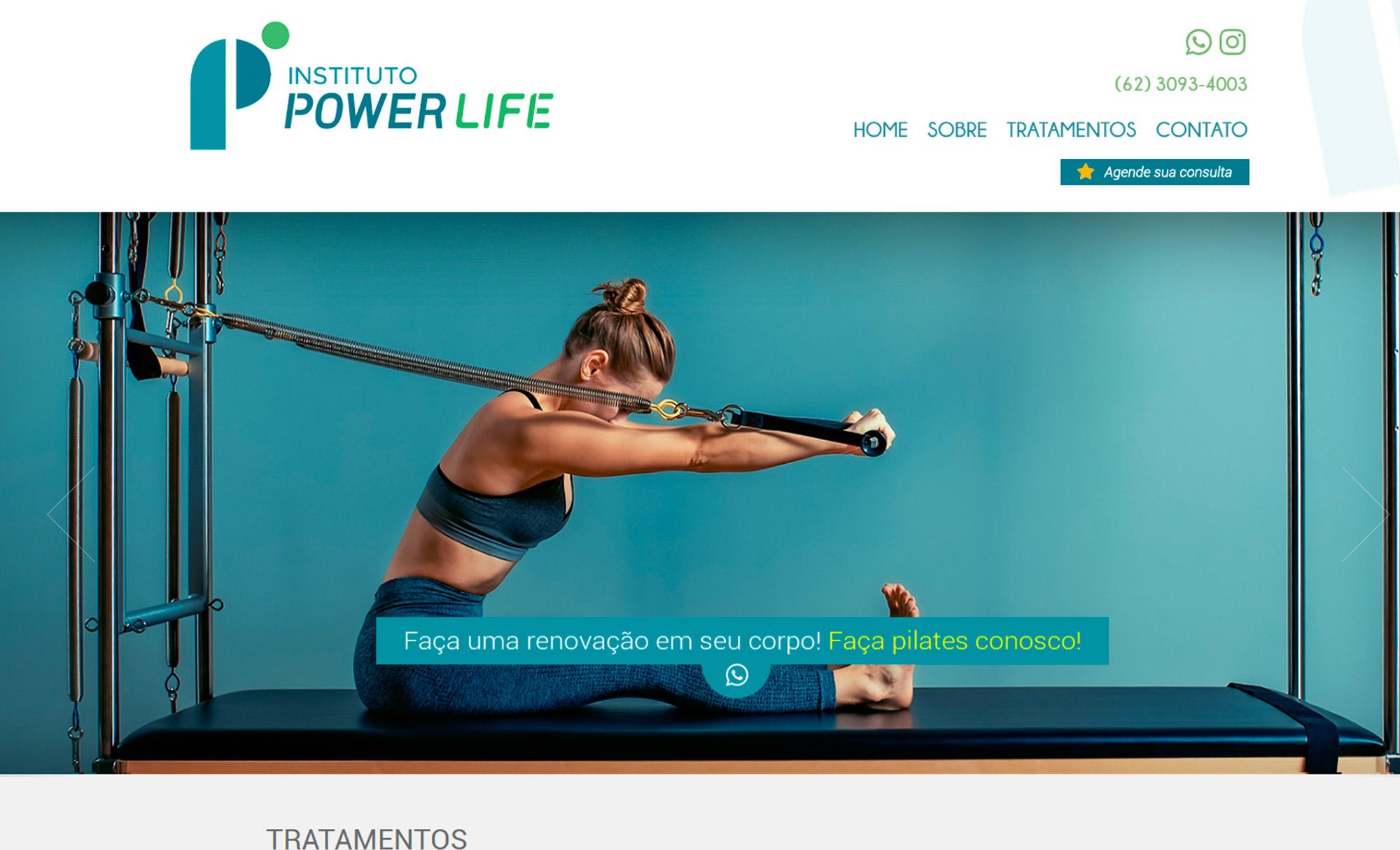 Desenvolvimento de Site Instituto Power LIfe - AsWeb