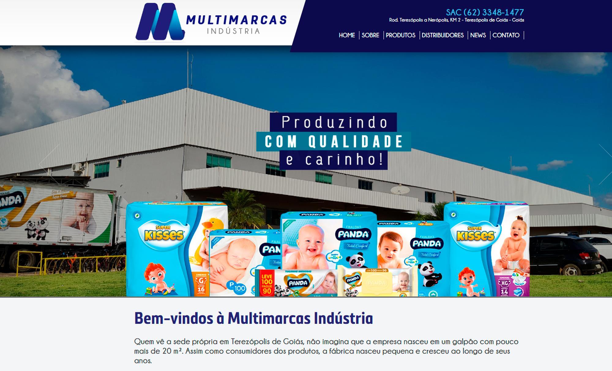 Desenvolvimento de Site Multimarcas Indústria - AsWeb