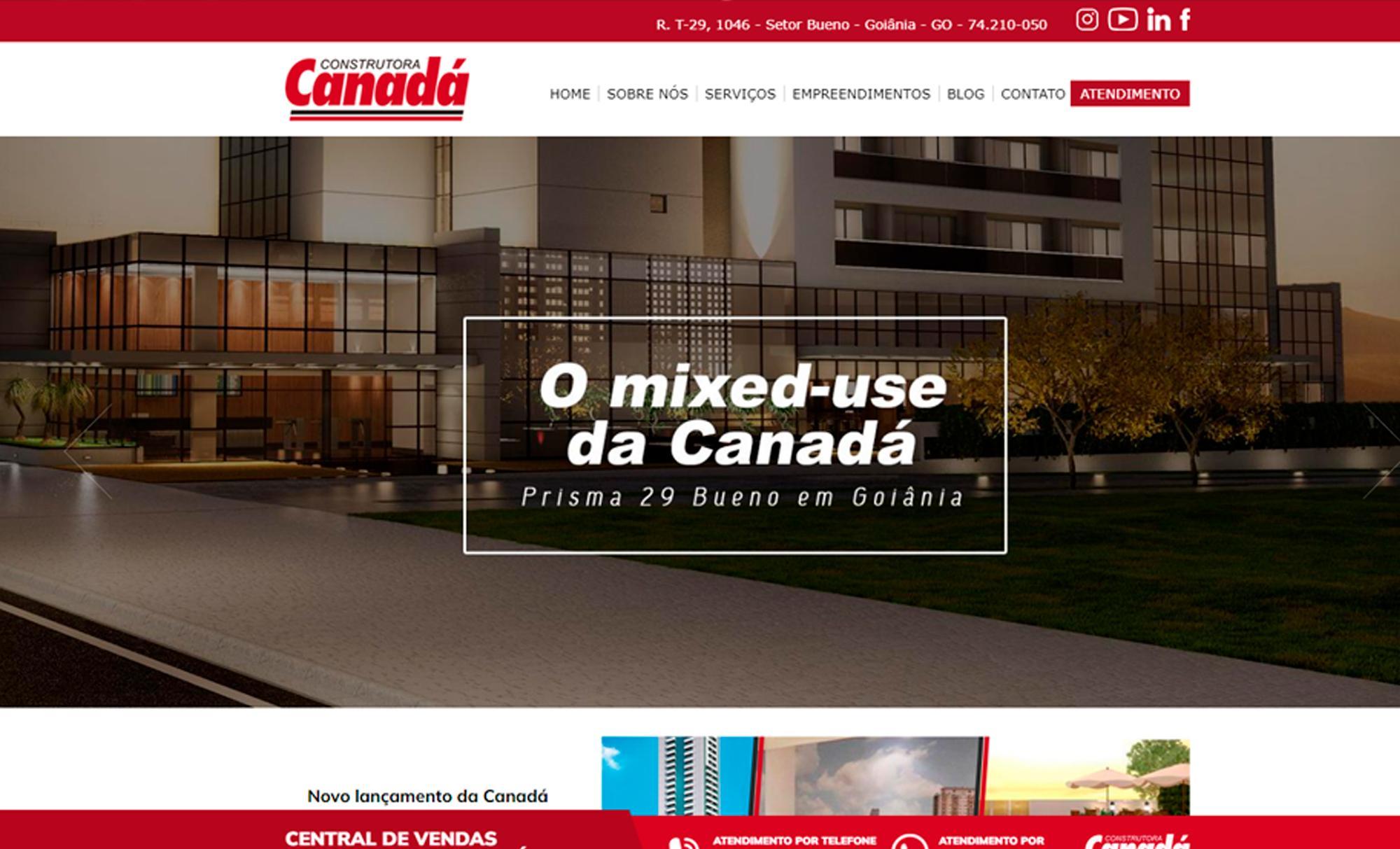 Desenvolvimento de Site Construtora Canadá - AsWeb