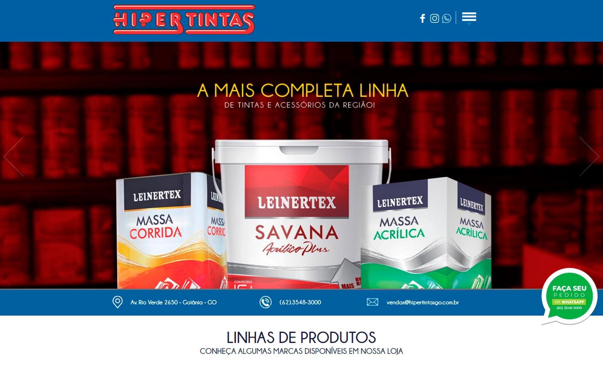 Desenvolvimento de Site Hiper Tintas - AsWeb