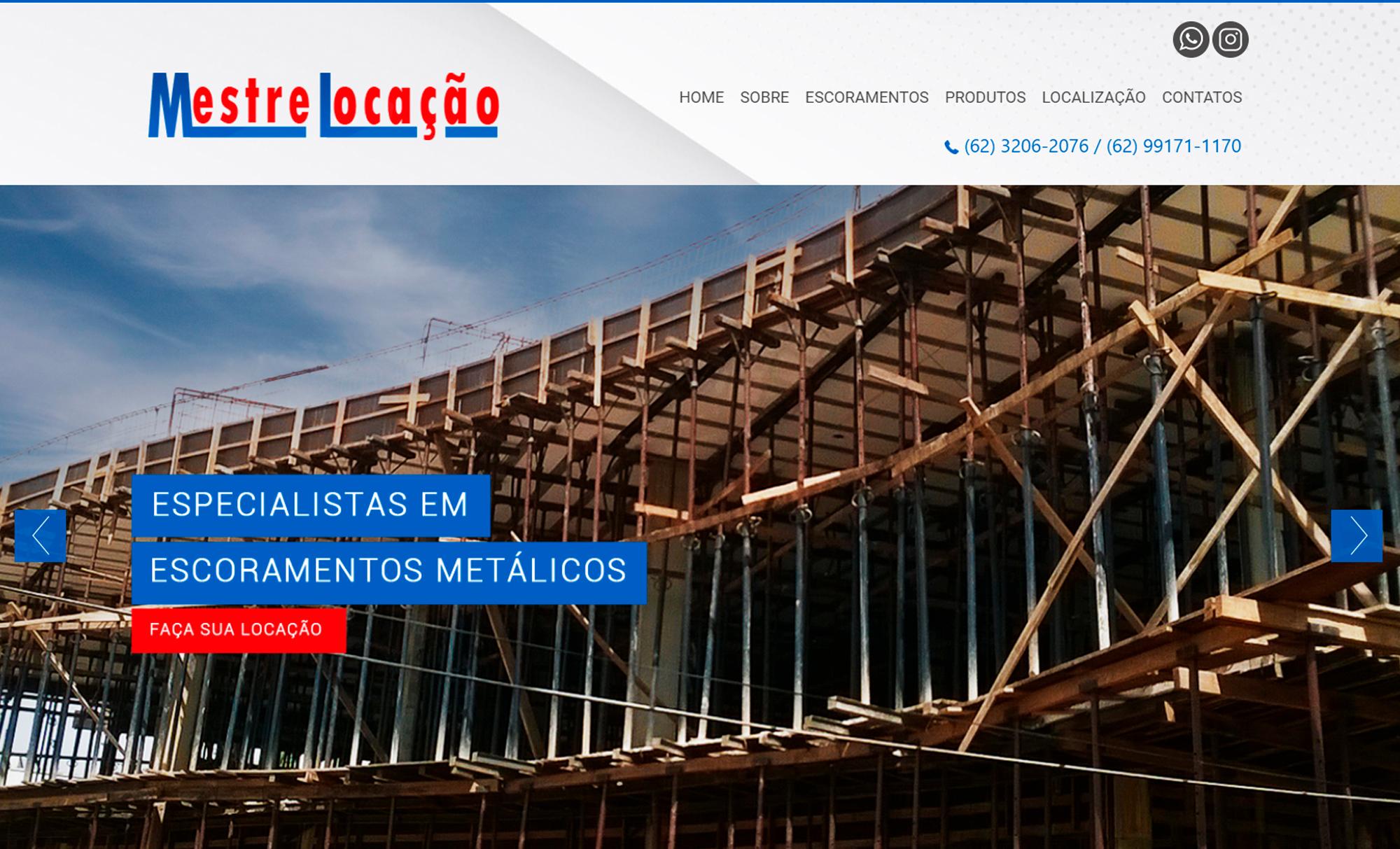 Desenvolvimento de Site Mestre Locação - AsWeb