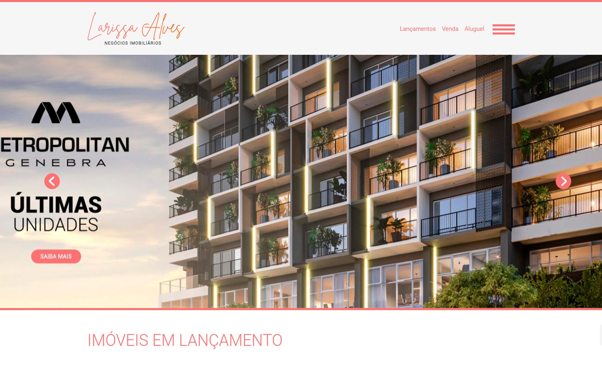 Desenvolvimento de Site Larissa Alves  - AsWeb