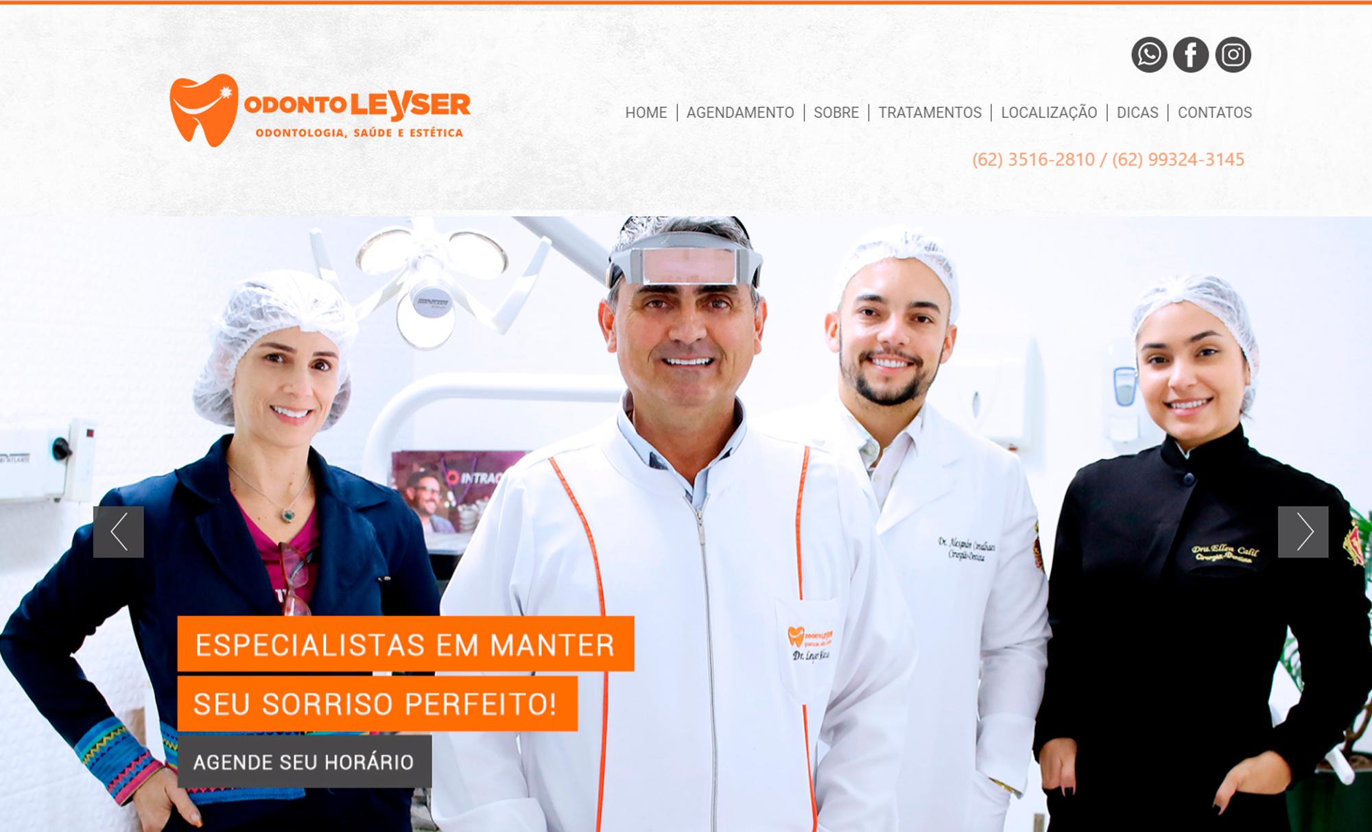 Desenvolvimento de Site Odonto Leyser - AsWeb