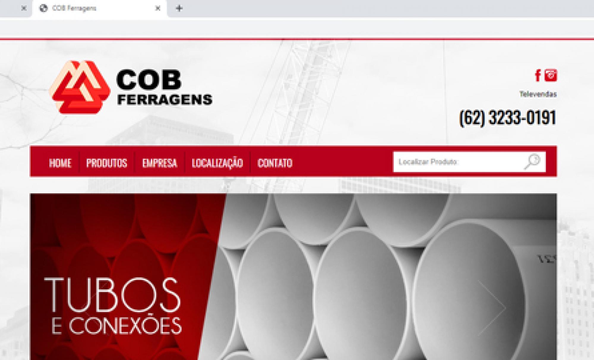 Desenvolvimento de Site COB Ferragens - AsWeb