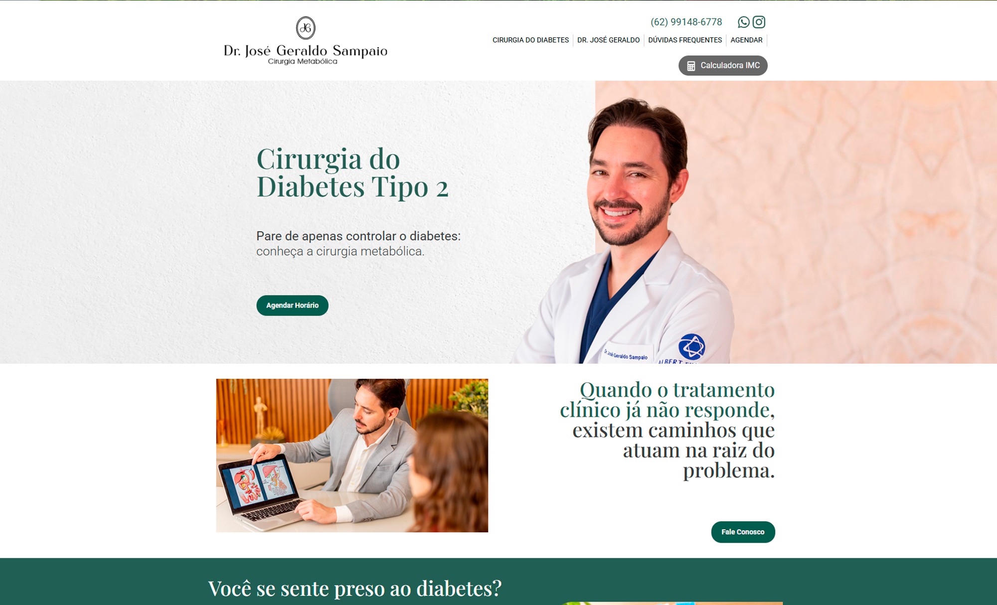 Desenvolvimento de Site Cirurgia do Diabetes - AsWeb