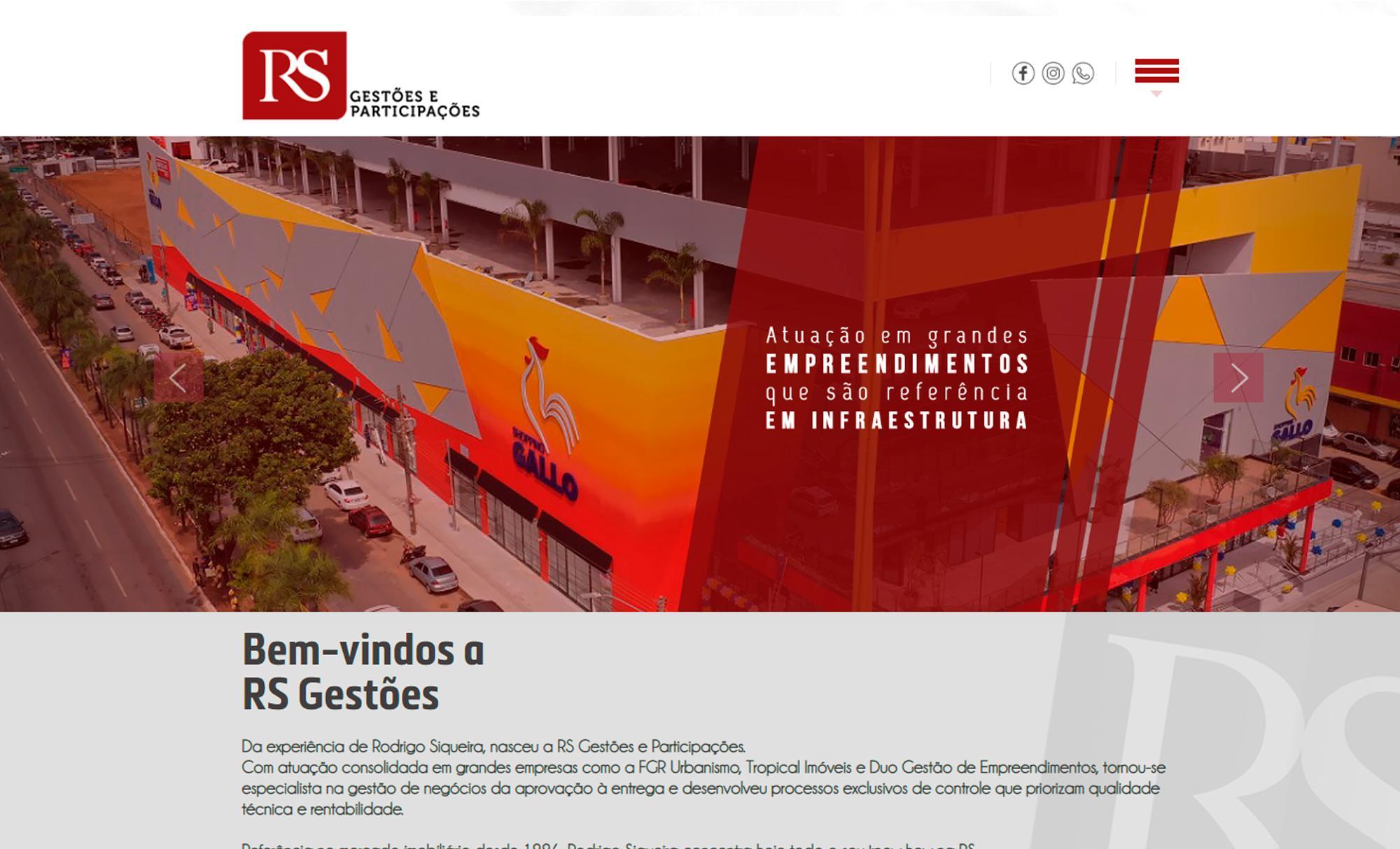 Desenvolvimento de Site RS Gestões - AsWeb