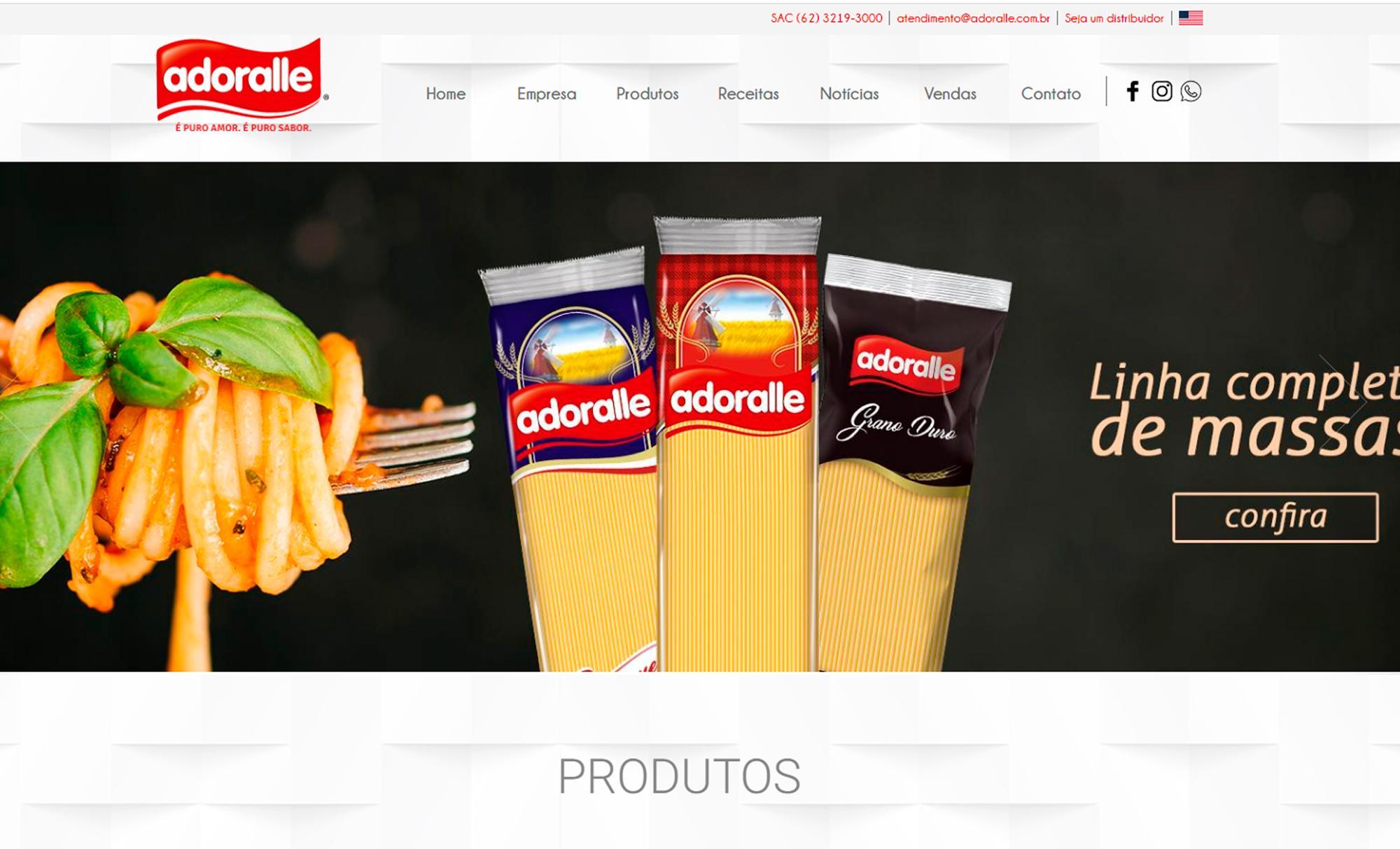 Desenvolvimento de Site Adoralle Alimentos - AsWeb