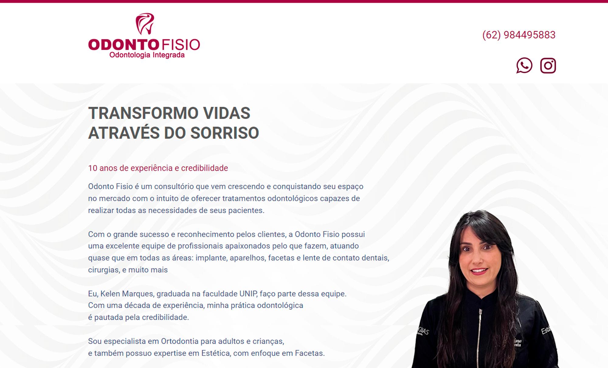 Desenvolvimento de Site Odonto Fisio - AsWeb