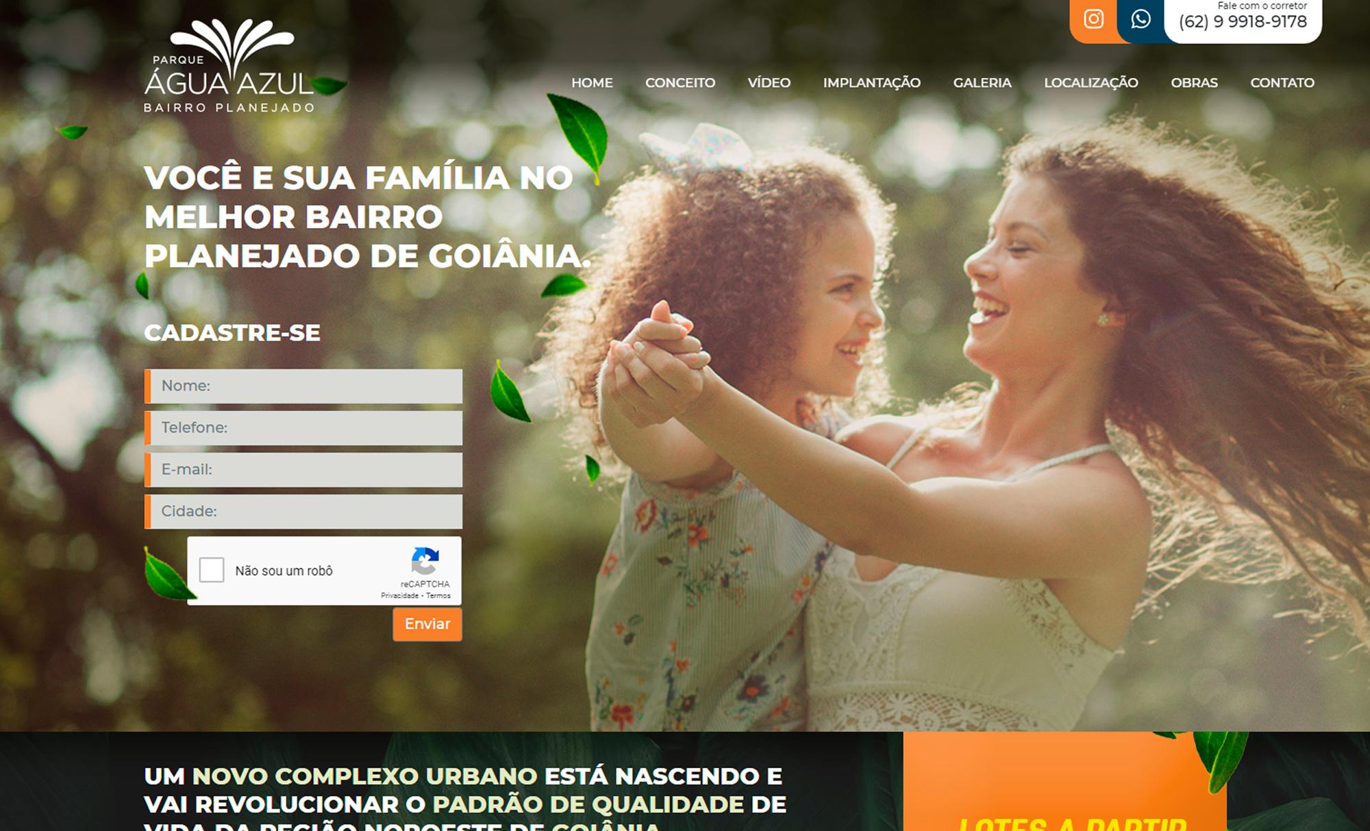 Desenvolvimento de Site Parque Água Azul - AsWeb